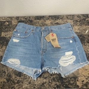 Levi 501 High Rise Shorts Size 30